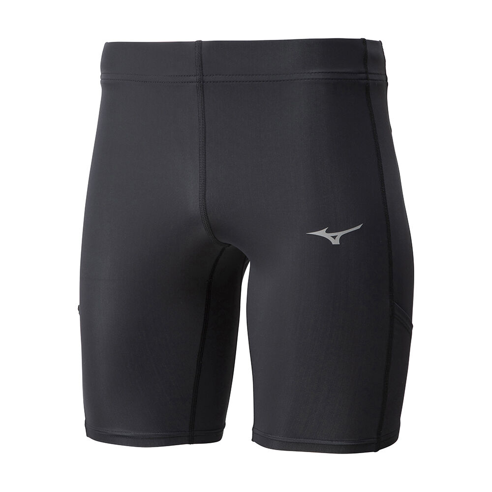 Mens Mizuno Core Mid Running Tights Black Philippines (JAECMW140)